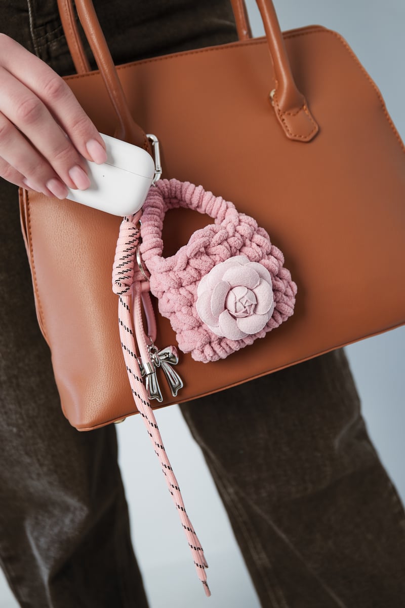 Tassenhanger Bloem Roze