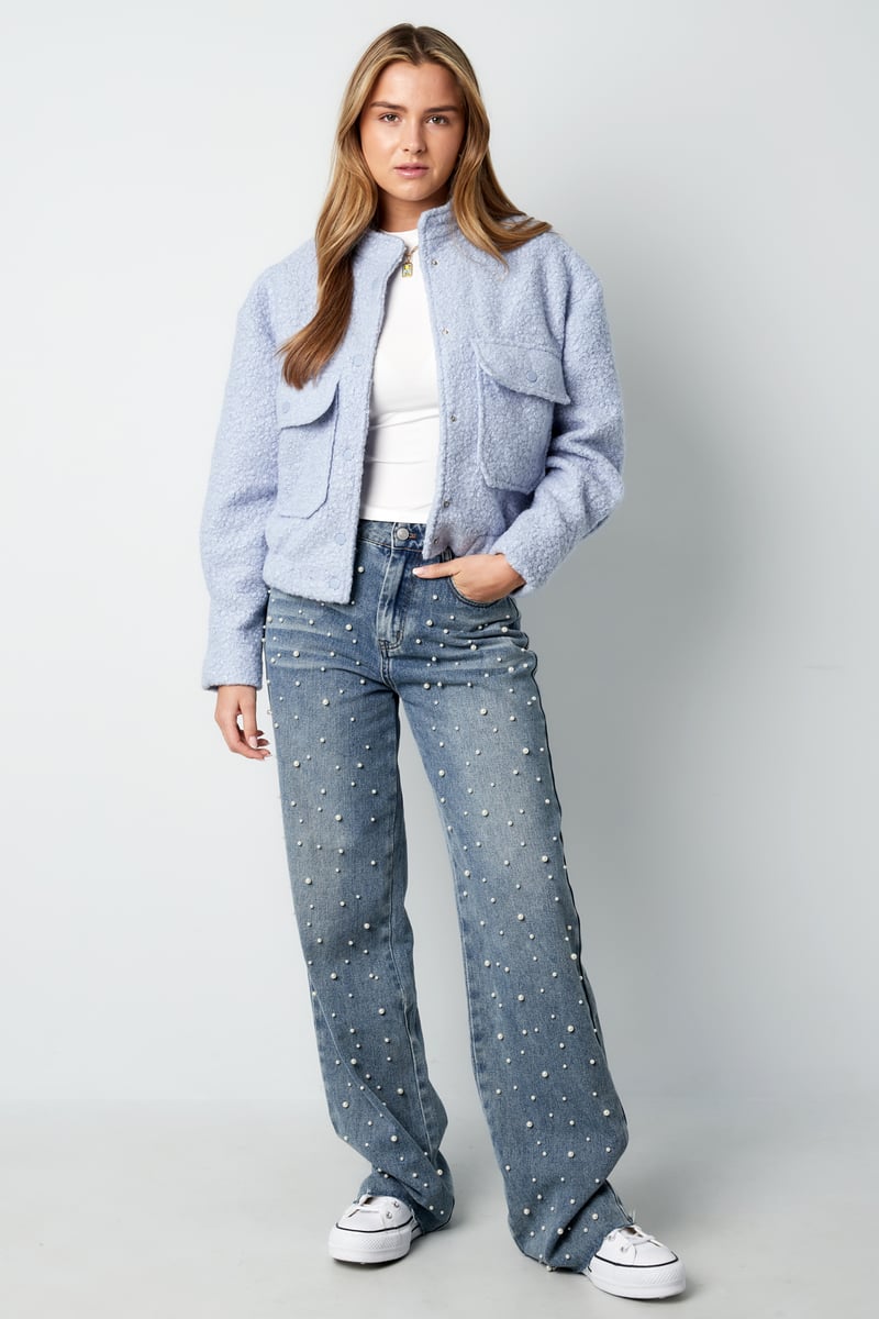 Boucle bomber jas
