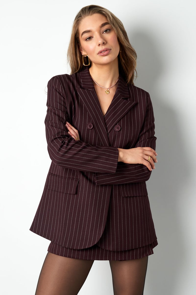 Krijtstreep blazer - Grijs