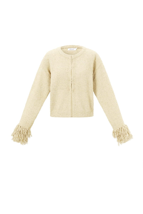 Cardigan met franjemouwen