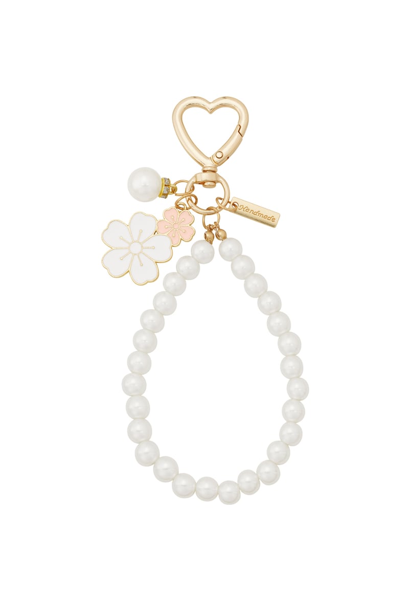 Handmade Flower Pendant Parels - Wit