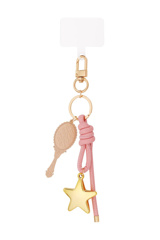 Tassenhanger Roze Ster