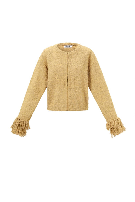 Cardigan met franjemouwen