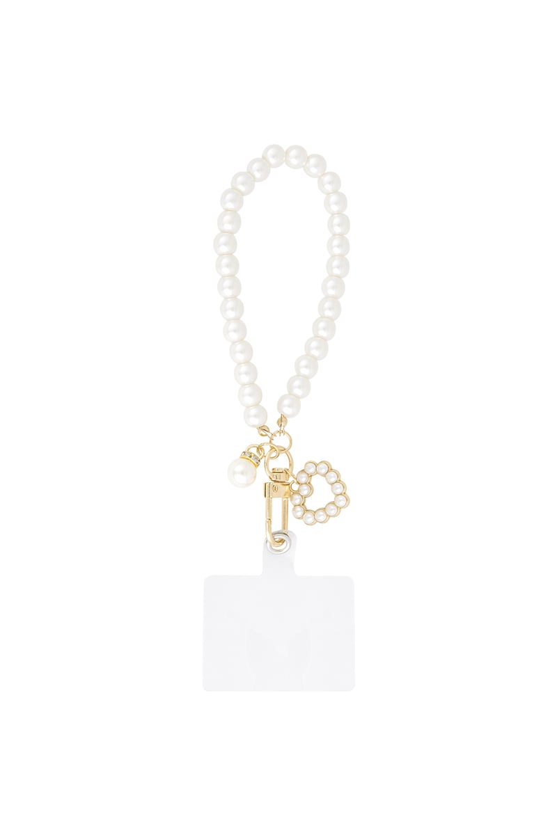 loving pearl phone cord - wit 