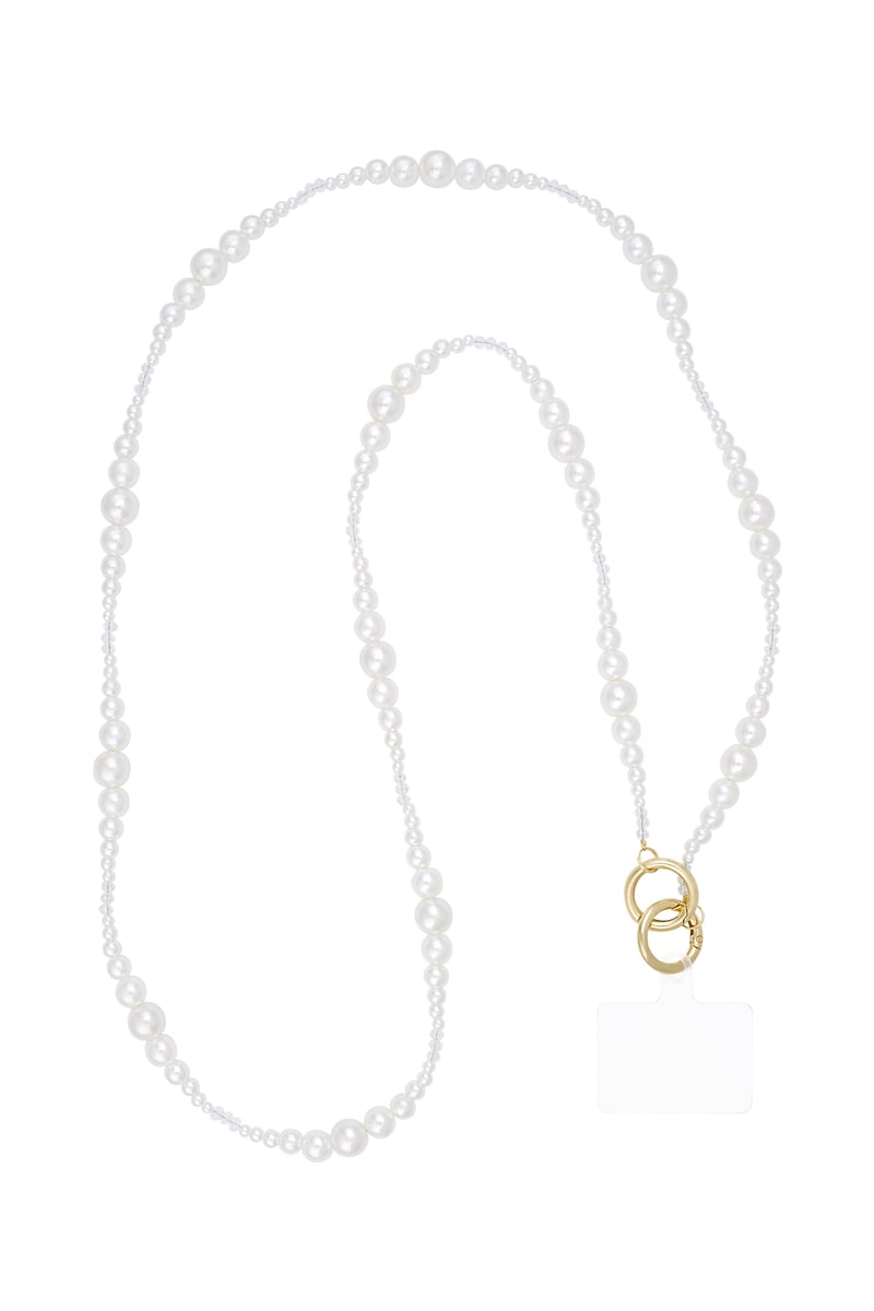 telefoonkoord pearl adorement - wit 