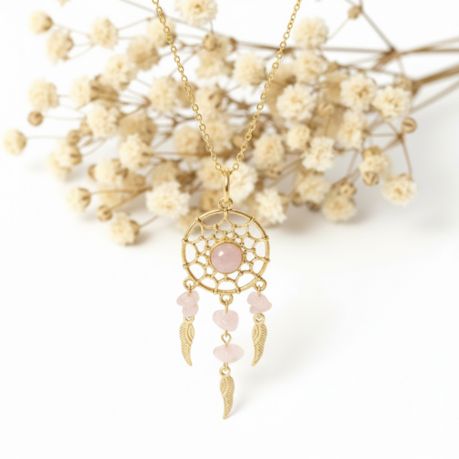Rozenkwarts Ketting