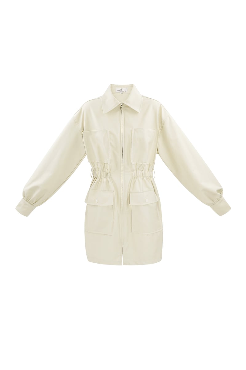 Playsuit met lange mouwen - gebroken wit 