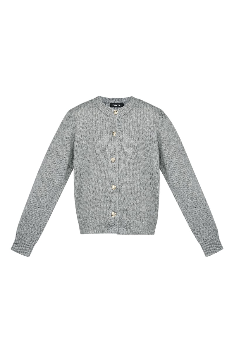 Knitted Love Cardigan - grijs
