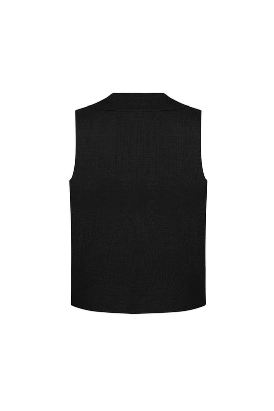 Comfy knitted top - Zwart