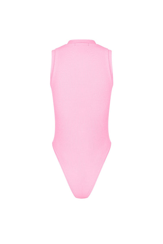 Basic body hoge hals - Roze