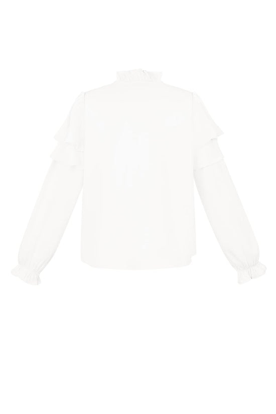 Ruffle blouse - Wit