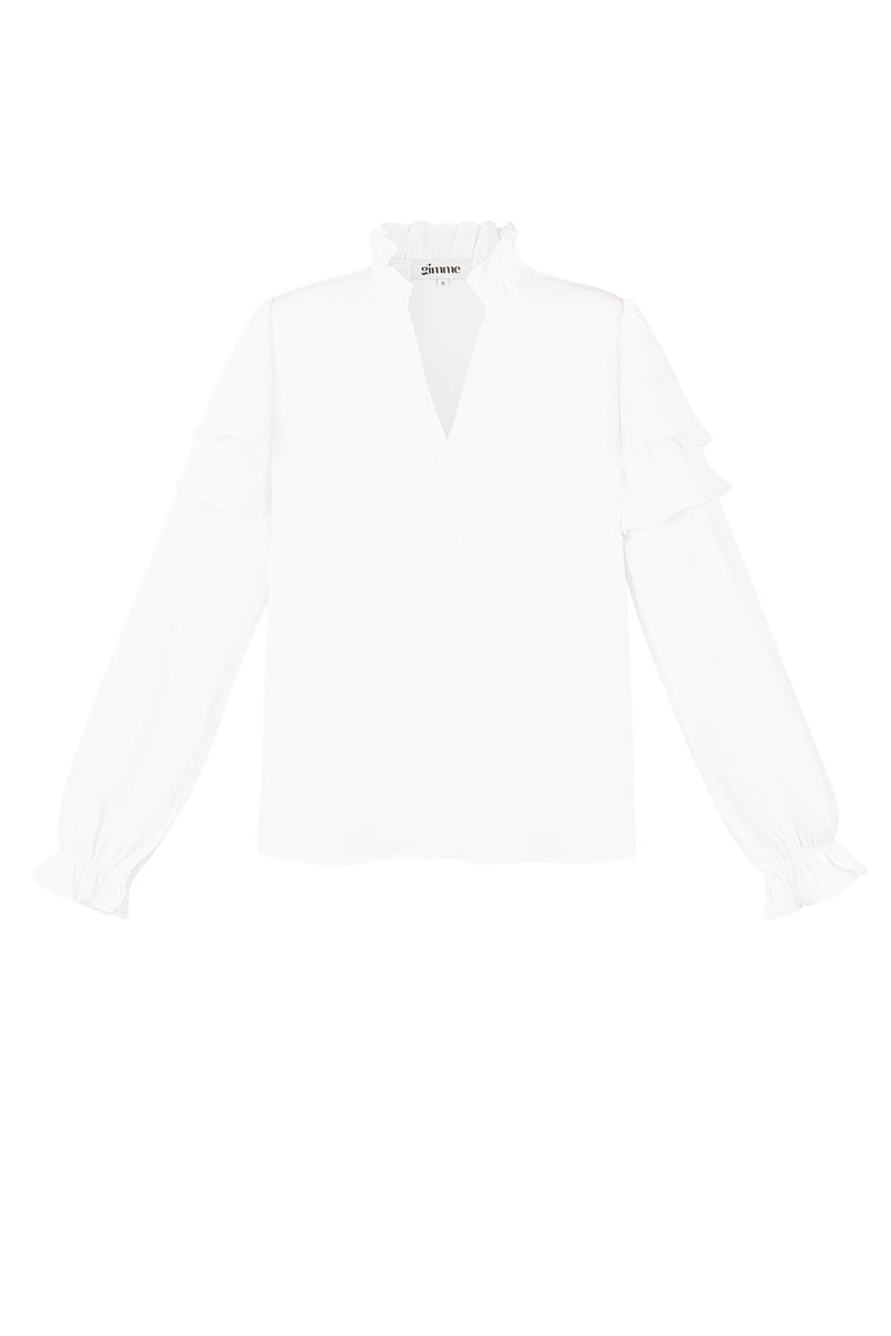 Ruffle blouse - Wit