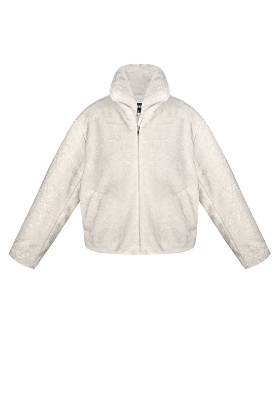 Fluffy basic jas - Beige