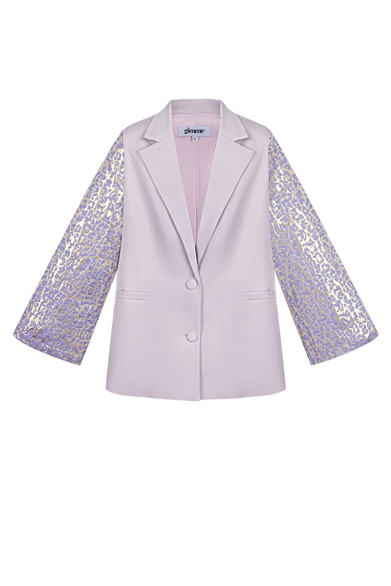 Blazer met panter mouwen - Creme