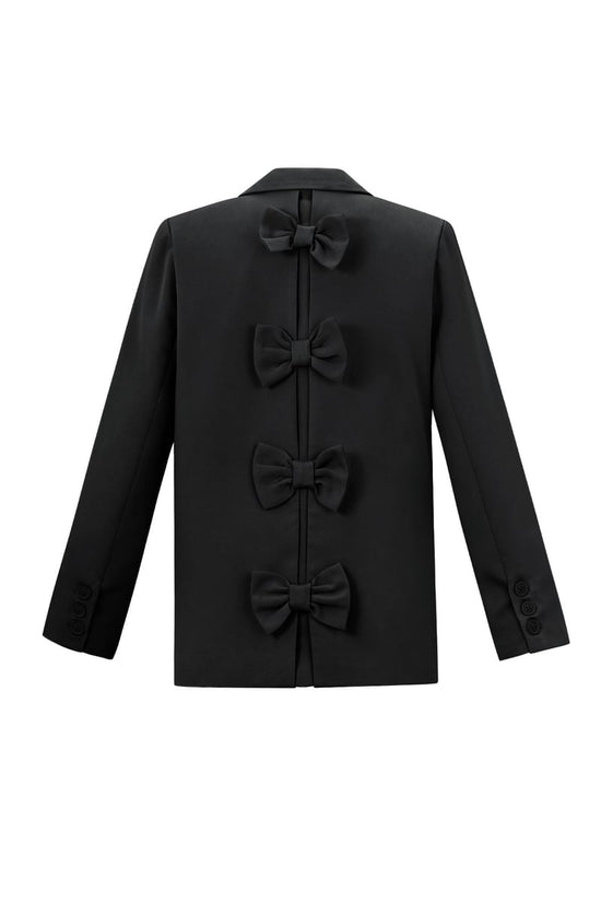 Blazer met strik - Zwart
