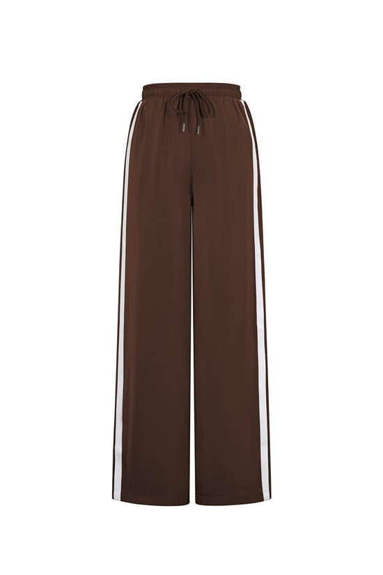 Satijnen broek met strepen