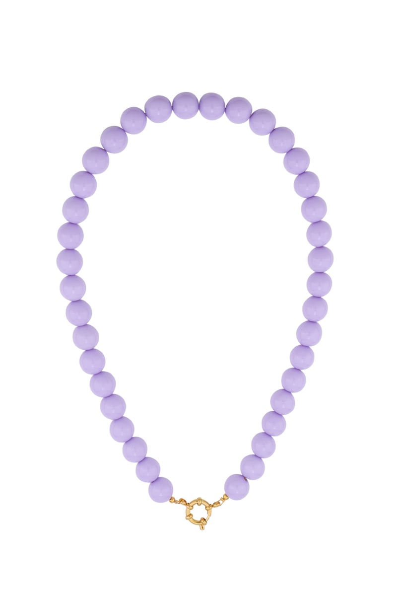 Gekleurde kleine kralenketting-12mm