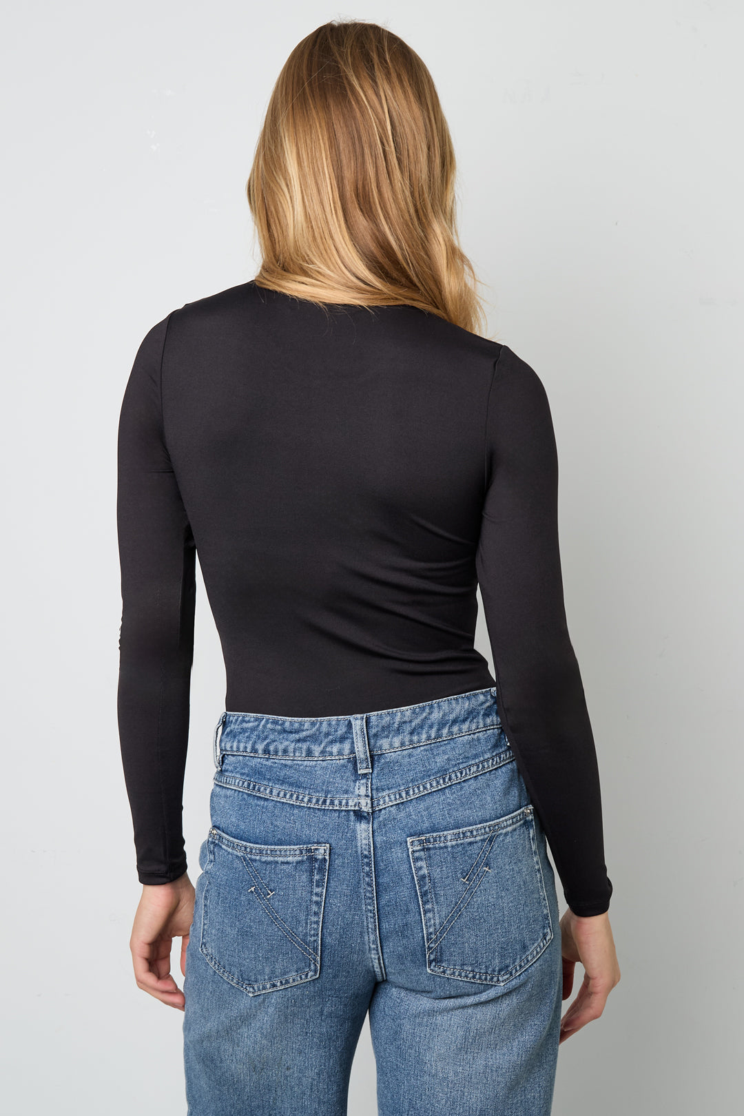 Knitted Nylon Shapewear Bodysuit Basic Solid Color