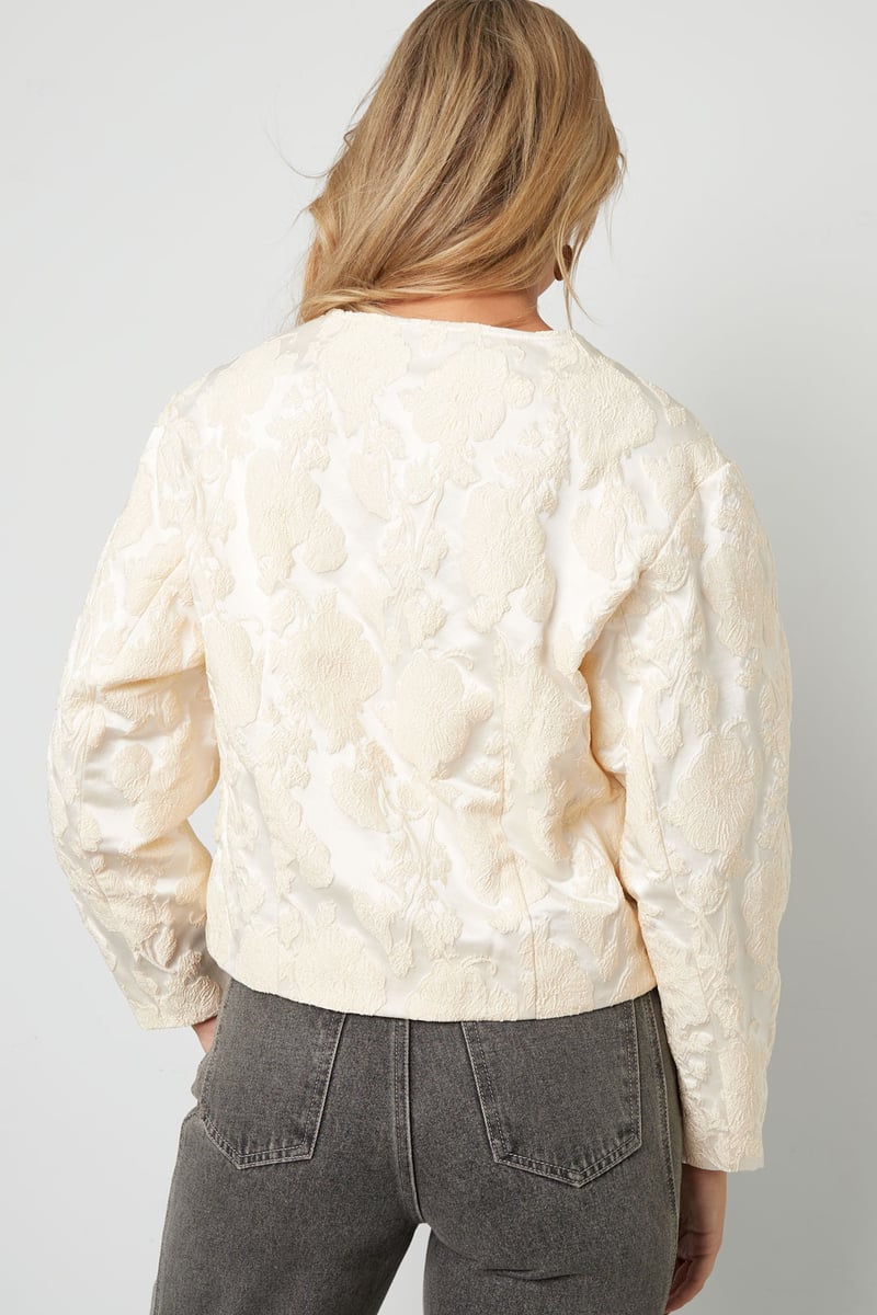 Jacquard ballonmouwjas