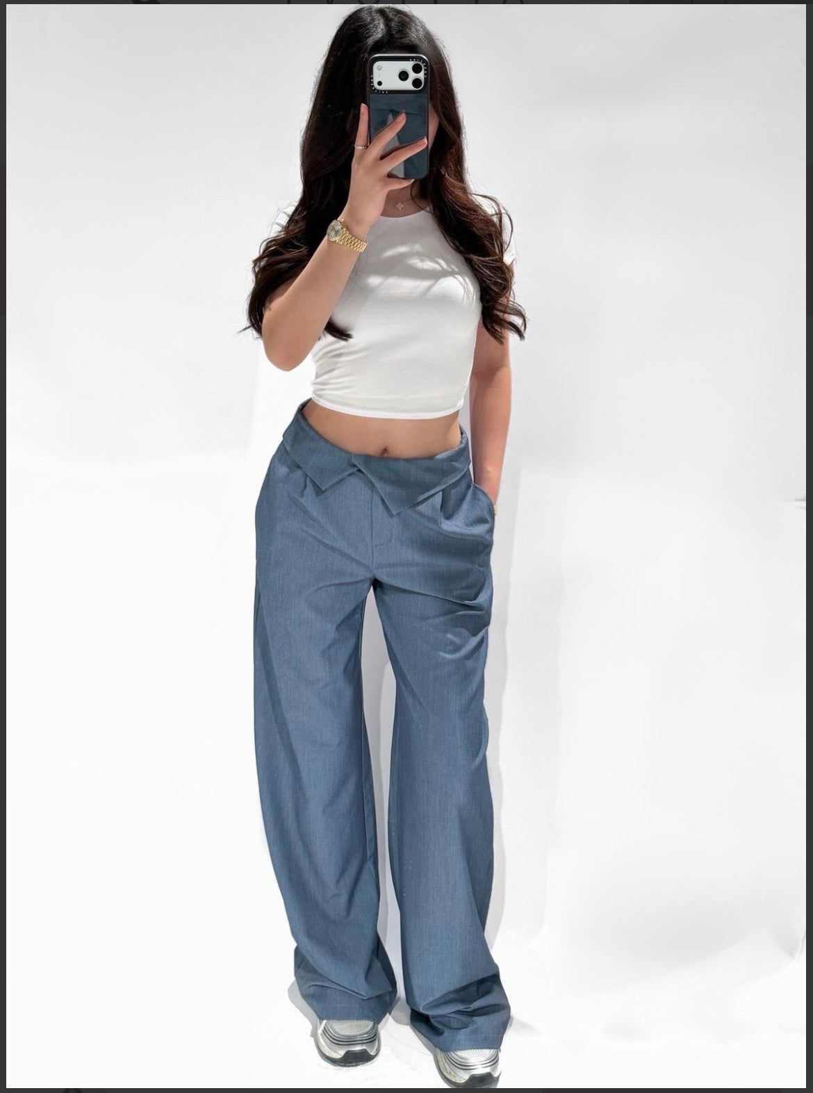 Luna wide leg broek
