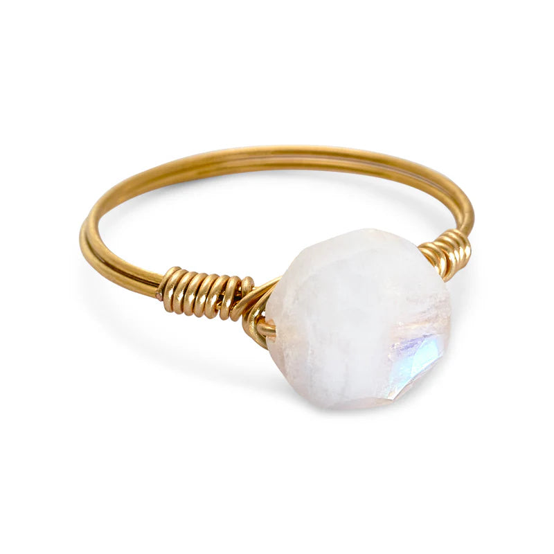 Moonstone ring Goud