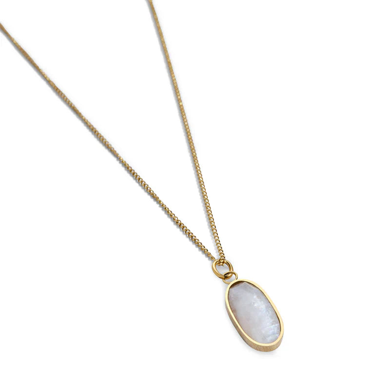 Ketting Maansteen goud