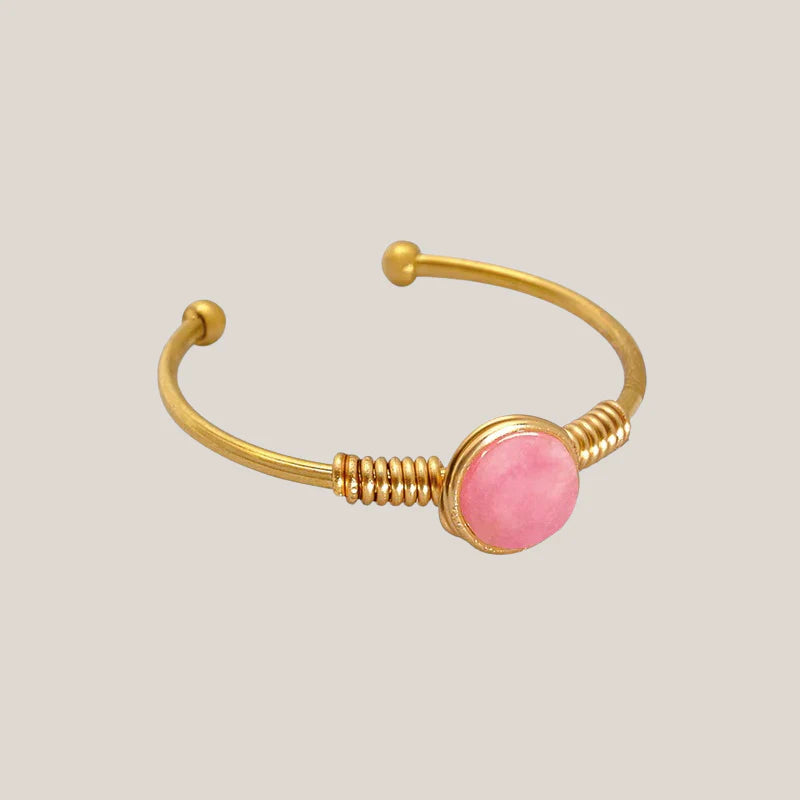Rosé Jade ring goud