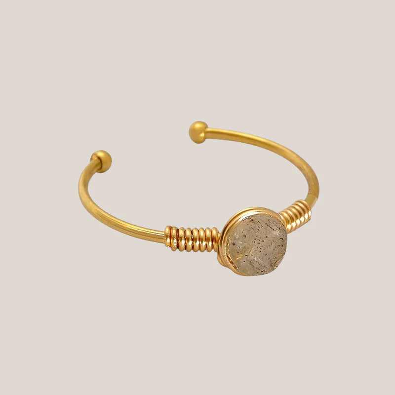 Ring Labradoriet goud