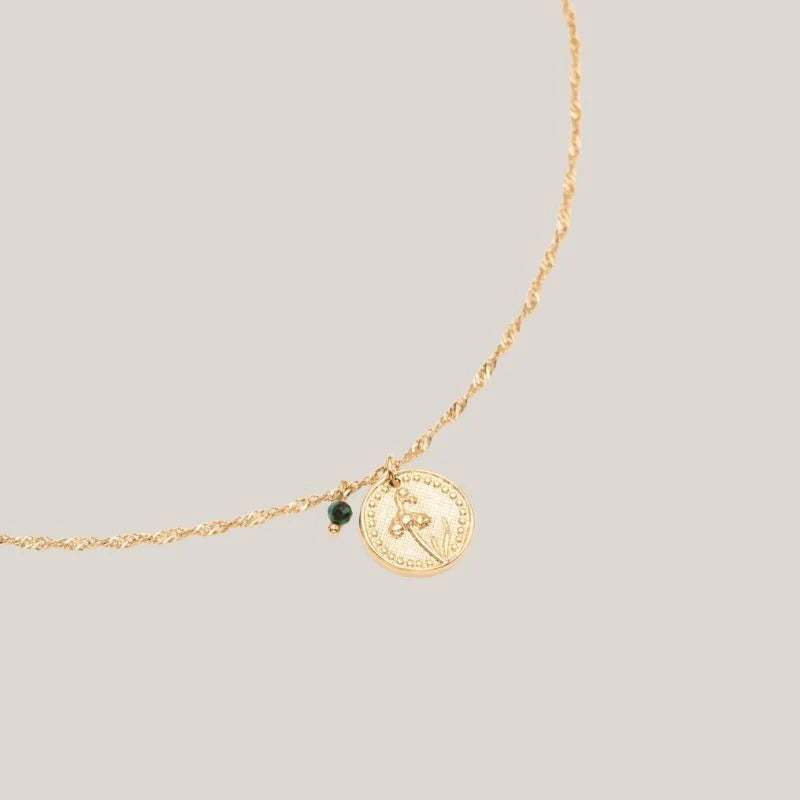 Birthflower ketting Lelietje van dalen