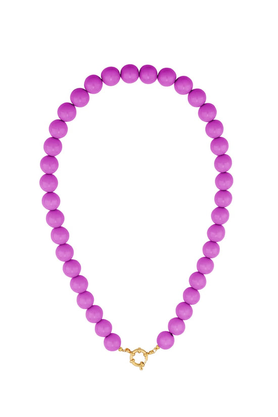 Gekleurde kleine kralenketting-12mm