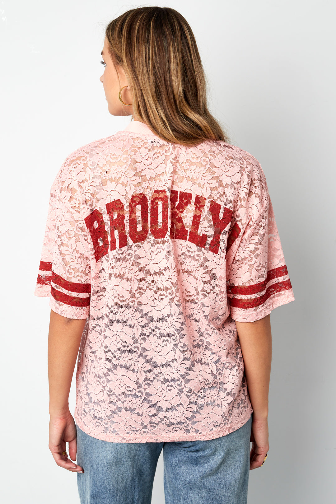 Woven Polyester Fiber Women's T-shirt Sporty Color Clash