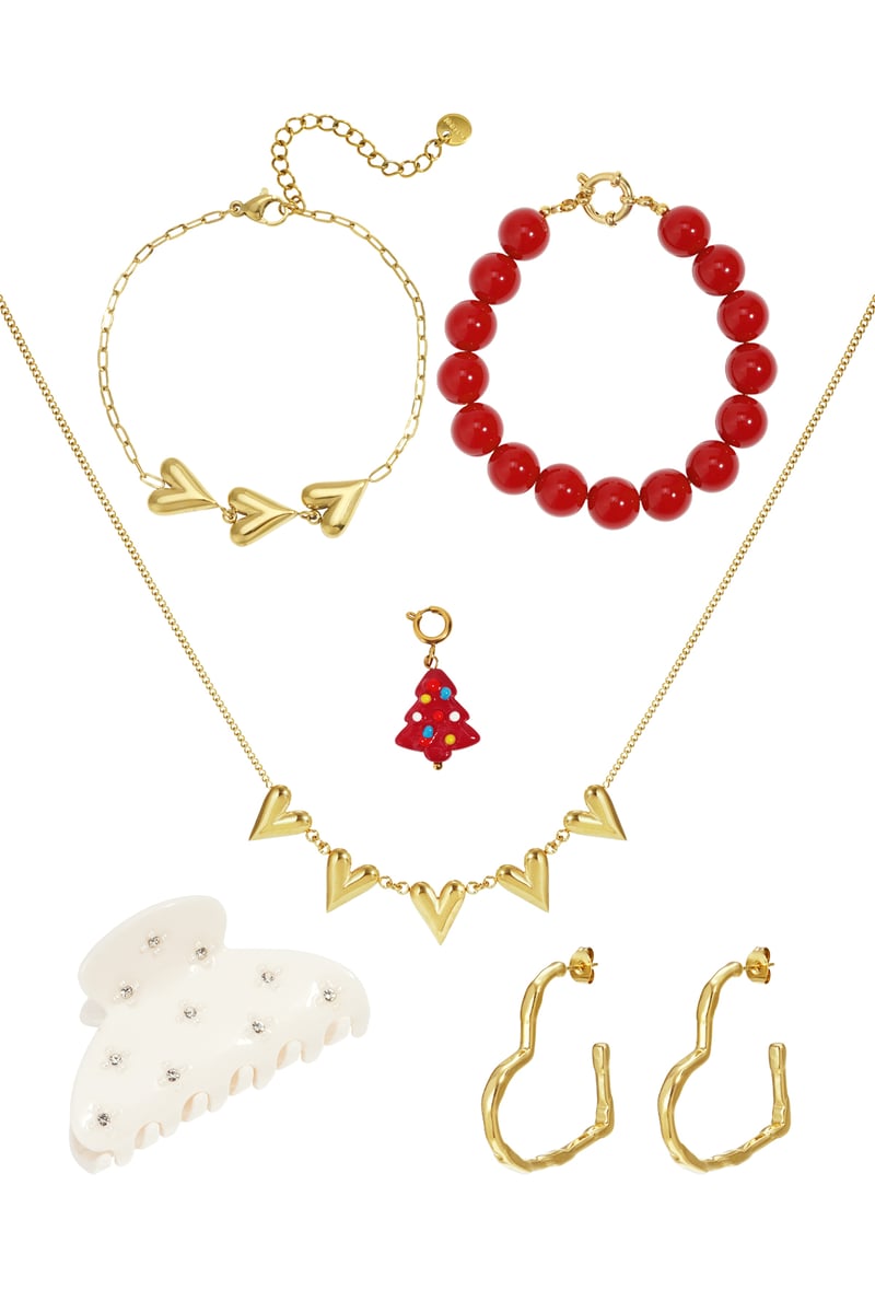 Adventskalenders Sieraden - Goud en rode details