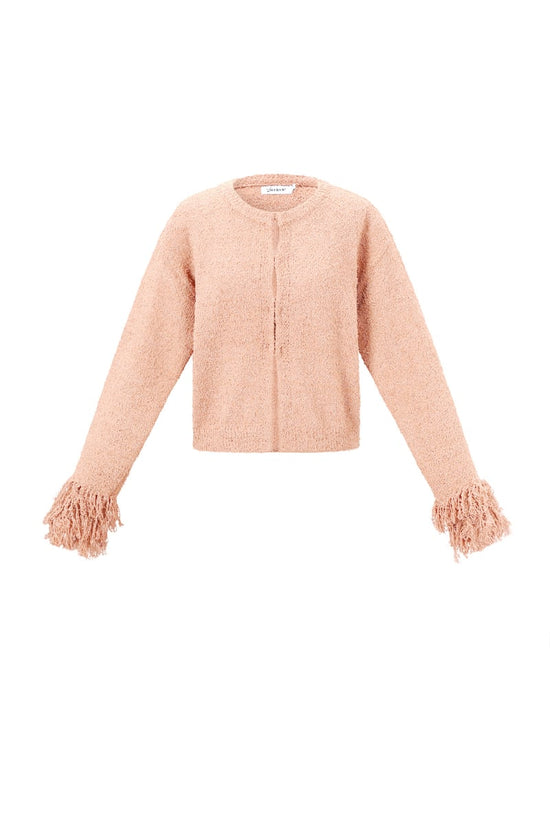 Cardigan met franjemouwen