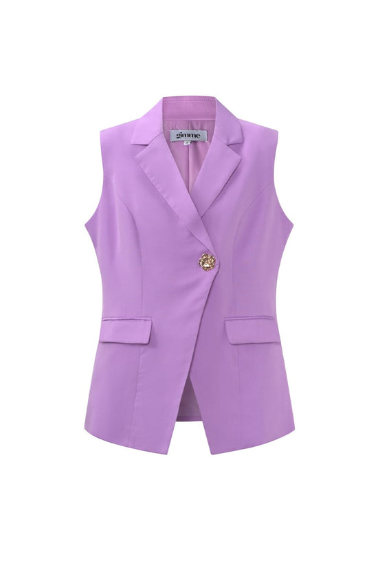 De mouwloze blazer