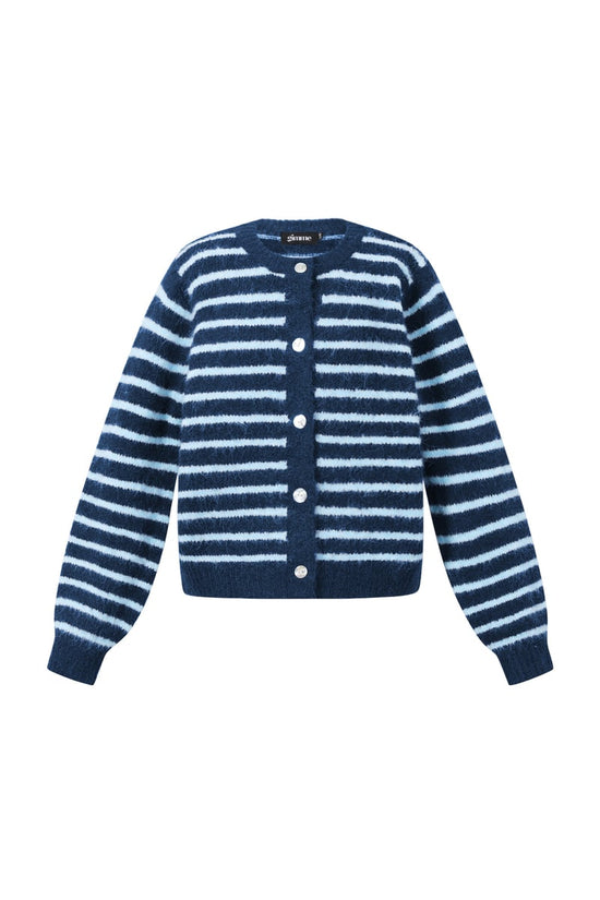 Polyestervezel (polyester) Gebreid vest Strepen Casual Herfst/Winterkleding